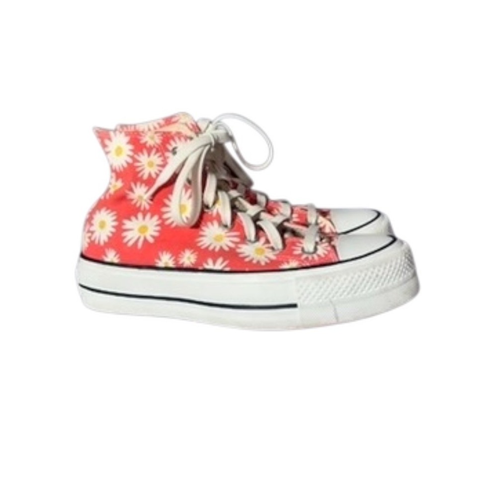 Converse Chuck Taylor Daisy Print High Top Sneakers Coral Women's 7.5‎ - Picture 12 of 16